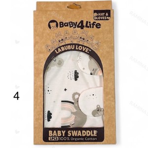 قنداق چسبی همراه با کلاه و دستکش baby4life