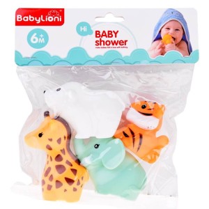 پوپت 4 تکه آب پران حمام نوزادی طرح حیوانات BABY LIONI