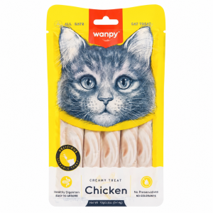 تشویقی بستنی گربه ونپی مدل Chicken طعم مرغ بسته ۵ عددی