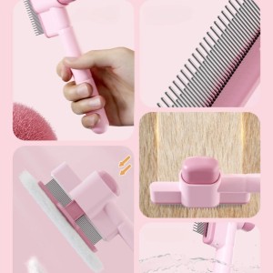 برس سگ و گربه دارای دکمه تخلیه Pet Grooming Comb One Click