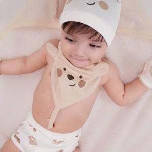 پیشبند دستمال گردنی دارای بند پستانک نوزادی طرح cubbie نی نی سان nini sun