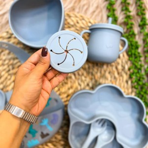 ست ظرف غذا سیلیکونی 9 تکه طرح پنجه