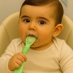 قاشق سیلیکونی و پری اسپون قابدار