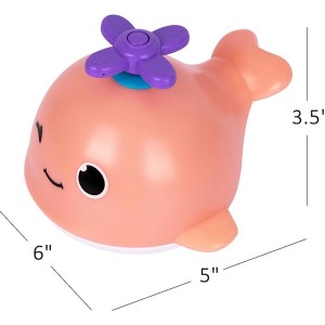 اسباب بازی حمام سنسوری مدل نهنگ آبپاش چراغدار با وسایل بازی jurong toys