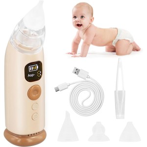 پوآر برقی بینی نوزاد و کودک شارژی موزیکال و چراغ دار پایه دار