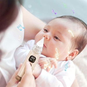 پوآر برقی بینی نوزاد و کودک شارژی موزیکال و چراغ دار پایه دار