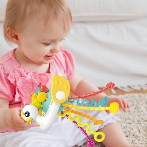 بیزی کیوب یا بیزی بال دندانگیر و پاپت دار طرح اردک happy baby