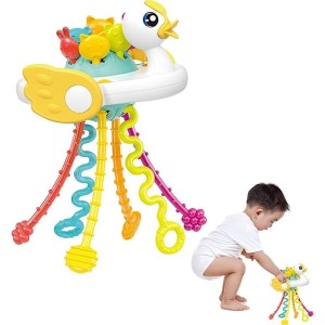 بیزی کیوب یا بیزی بال دندانگیر و پاپت دار طرح اردک happy baby