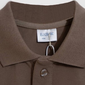 تیشرت جودون یقه دار قهوه ای رنگ بشیر Bashir