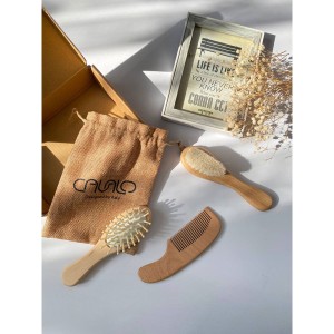ست شانه و برس چوبی نوزادی کاوالو cavalo