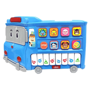 ارگ موزیکال و چراغدار طرح اتوبوس اسباب بازی  auto bus