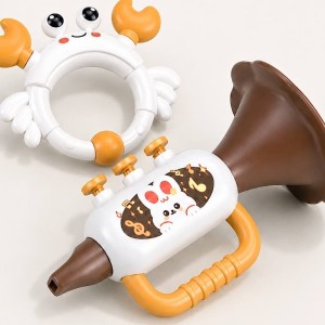 ست جغجغه و اسباب بازی چهار عددی نوزاد مدل Baby Rattle طرح حیوانات
