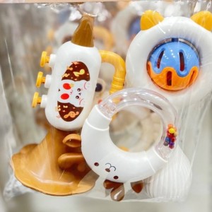 ست جغجغه و اسباب بازی چهار عددی نوزاد مدل Baby Rattle طرح حیوانات