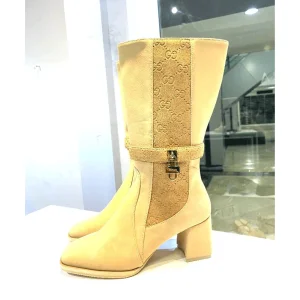 بوت بلند زنانه طرح گوچی قفل‌دار
