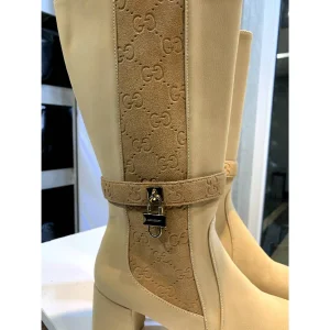 بوت بلند زنانه طرح گوچی قفل‌دار