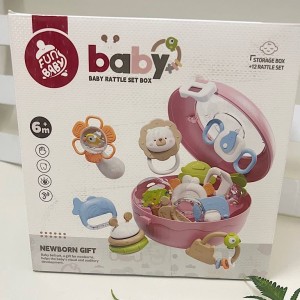 ست جغجغه و دندانگیر دوازده عددی قاب دار fun baby
