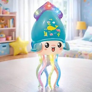 عروسک موزیکال و چراغ‌دار اختاپوس متحرک مدل Squid