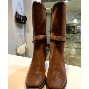 بوت بلند زنانه طرح گوچی قفل‌دار کد 03 رنگ مطابق تصویر
