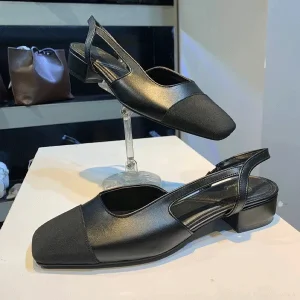 صندل زنانه پنجه مربعی، رنگ مطابق تصویر