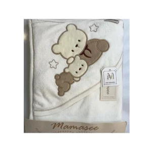 حوله کلاهدار نوزادی طرح تدی ماماسی Mama See