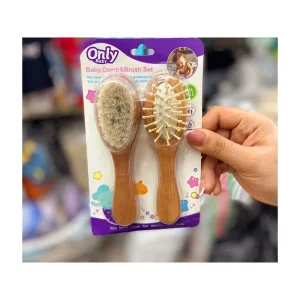 ست شانه و برس چوبی نوزادی only baby
