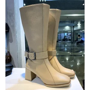 بوت بلند زنانه پاشنه دار مدل کمربندی کد02، رنگ مطابق تصویر