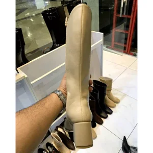 بوت بلند زنانه پاشنه دار مدل کمربندی کد02، رنگ مطابق تصویر