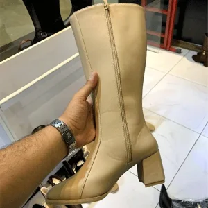 بوت بلند زنانه پاشنه دار مدل کمربندی کد02، رنگ مطابق تصویر