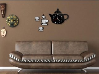 ساعت دیواری فانتزی طرح فنجان