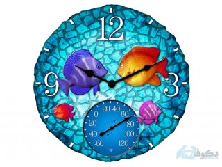 ساعت دیواری مدل حوض ماهی