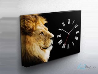 ساعت دیواری تابلوای طرح شیر