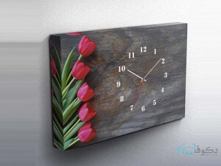ساعت دیواری تابلوای طرح لاله