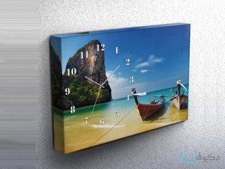 ساعت دیواری تابلوای طرح قایق 3