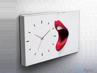 ساعت دیواری تابلوای طرح لب