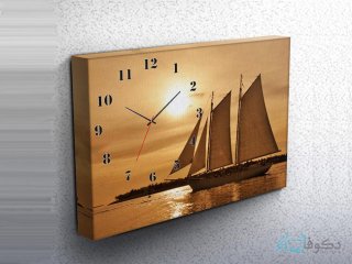 ساعت دیواری تابلوای طرح قایق 2