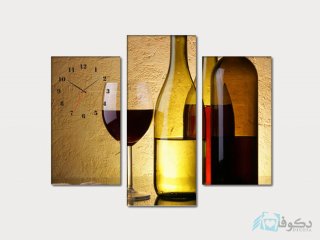 ساعت دیواری تابلو ای سه تکه طرح می