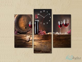 ساعت دیواری تابلو ای سه تکه طرح می 2
