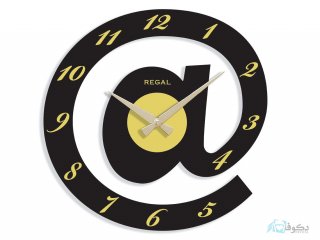 ساعت دیواری regal طرح آلفا مشکی