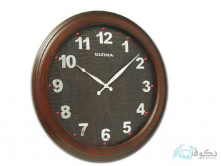 ساعت دیواری ultima طرح چرم قهوه ای