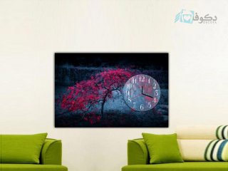 ساعت دیواری تابلوای مدل درخت پاییزی