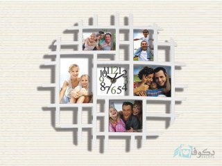 ساعت دیواری چوبی مدل قاب عکس