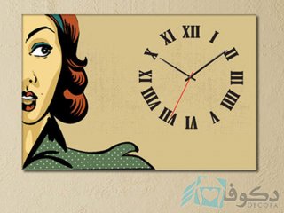 ساعت دیواری تابلوای طرح چهره