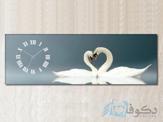 ساعت دیواری تابلوای طرح قو