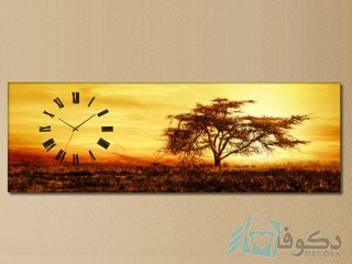 ساعت دیواری تابلوای طرح درخت
