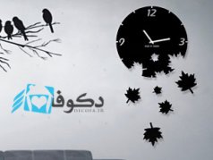 ساعت دیواری طرح پاییز ( برگ )