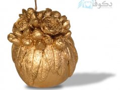 شمع فانتزی مدل دایره با سه گل