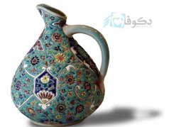 پارچ مینا کاری شده سفالی
