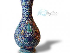 گلدان مینا کاری سفالی