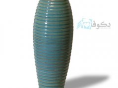 گلدان سفالی طرح شیار دار