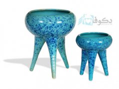 جا شکلاتی سفال سه پایه بلند